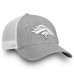 Men's Denver Broncos NFL Pro Line by Fanatics Branded Heathered Gray/White Lux Slate Trucker Adjustable Hat 2998590